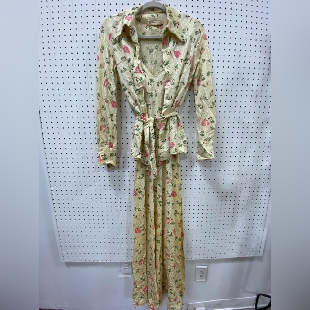 Vintage Maxi Dress with Matching Jacket